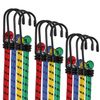 Basic Bungee Strap 12 Bungee Cords with Hooks, Elastic Straps UV-Resistant for Securing Gardening, Tent,Luggage