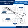 2 Ferguson Angiotribe Forceps 6.5" Straight & Curved Veterinary Set German Grade