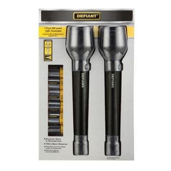 350 Lumens LED Flashlight (2 per Pack)