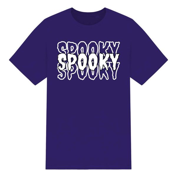 Spooky T-Shirt. for Those Extra Haunting Halloween Vibes (Purple, S)