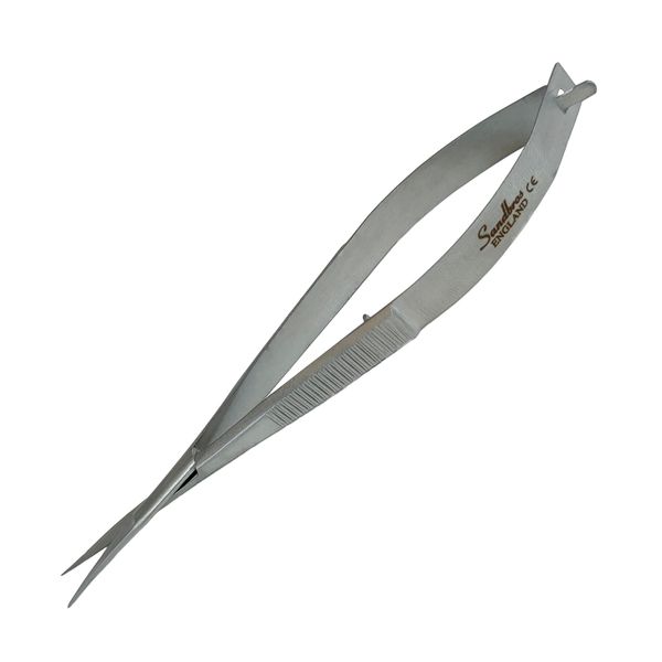 Self Opening Micro Scissors from Stainless Steel 4.5" - Scrapbooking and Decoupage Straight Scissors/Spring Scissors