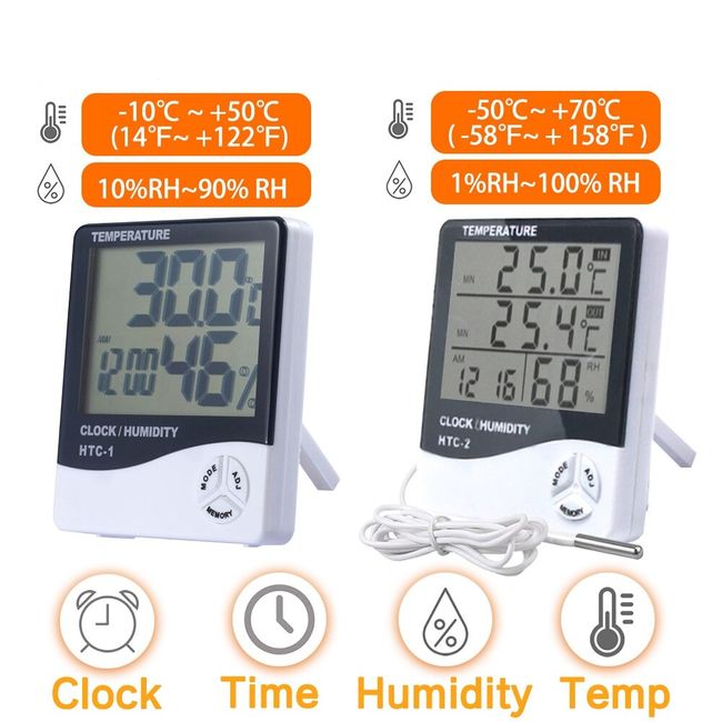 China Customized Digital Temperature Humidity Meter HTC-1 HTC-2