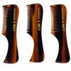 MCT Beard Mustache Eyebrow Styling Grooming Combs Pocket Travel Comb 3 Pack