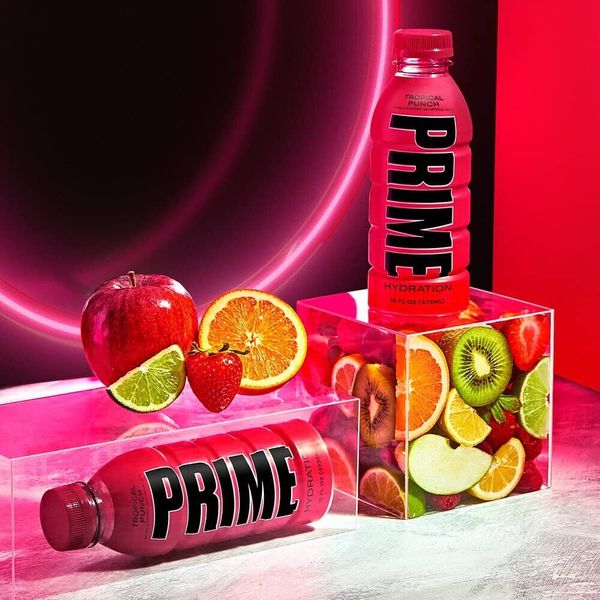 Prime Hydration Drink Tropical Punch Flavor By Logan Paul x Ksi 16.9oz Bottle