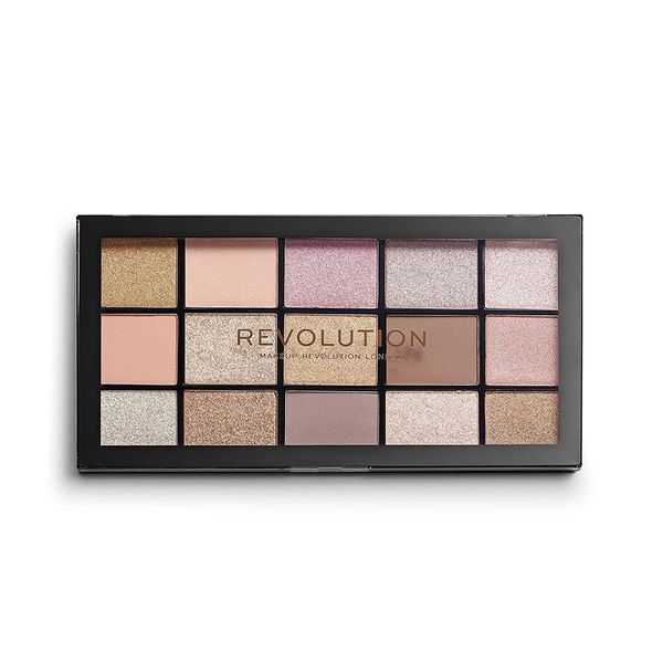 Revolution Beauty London Reloaded Eyeshadow Palette, Metallic and Matte Eye Colours, 15 Shades, Fundamental, 16.5g