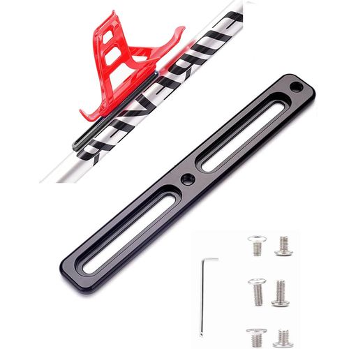Bicycle Bottle Holder Adapter Bicycle Bottle Cage Mount Adapter Bicycle Bottle Cage Hole Adjuster Bicycle Bottle Cage Adapter Aluminum Alloy Adjustable Alternating Position Mounting Base, Water Bottle