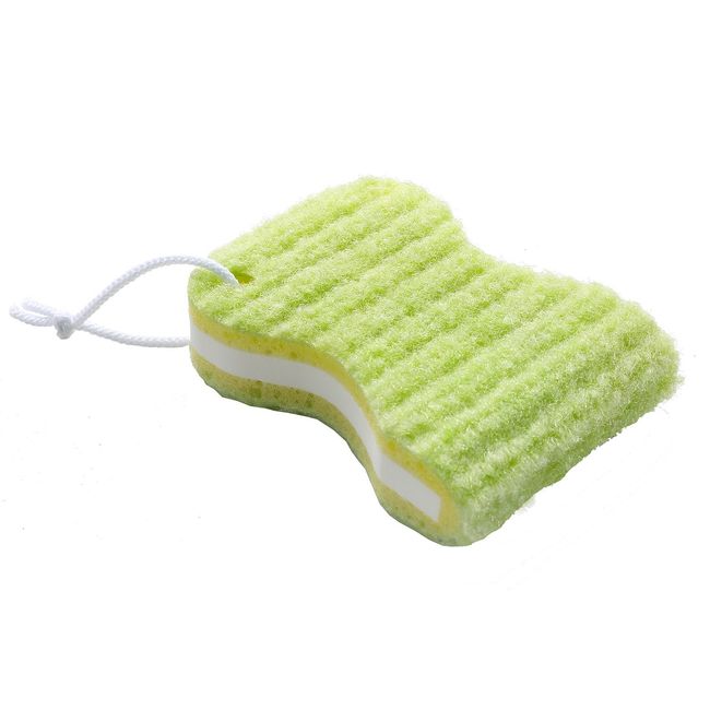 Sanko Bikkuri Fresh BH-51 Laundry Brush, Laundry Supplies, Mud Brush, Scrubbing Laundry Cleaner, Both Sides, Easy Grip, Green, Made in Japan