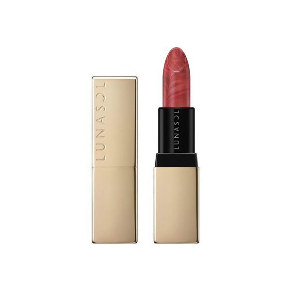 Lunasol EX04 Marging Color Lip Blush, Lipstick, Brilliant Flame, 0.1 oz (3.2 g)