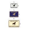 Classic Framed Dog in Yard Keep Gate Closed Wall Door Sign - White (Large)
