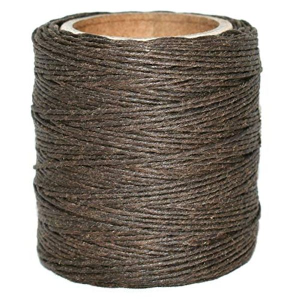 Maine Thread - .030" Brown Waxed Polycord. 210 feet Each. Includes 2 spools.