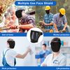 BHONGLY High Definition Plastic Face Shield Mask - Reusable Work Full Face Shield Dust Mask (Dark Grey)