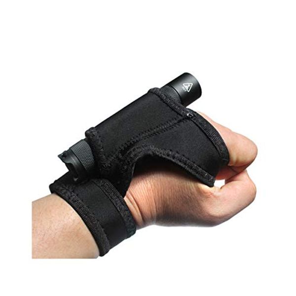 BLACK WOLF Black Wolf Hand Light Holder Light Wristband Fixed Size Adjustment Hand Work Fixed Force Telescopic Back of Hand Arm Mount Light Belt Holder Spear Fishing Harpoon Diving Belt Fishing