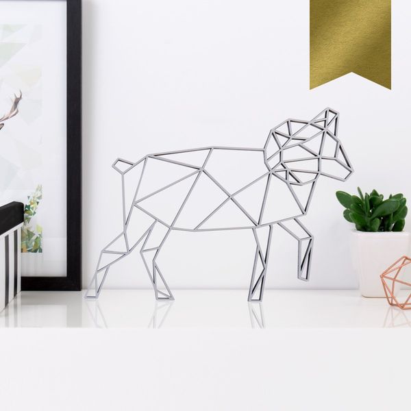 KLEINLAUT Origami, Sternzeichen Widder, 20 x 14,7 cm (M), Gold