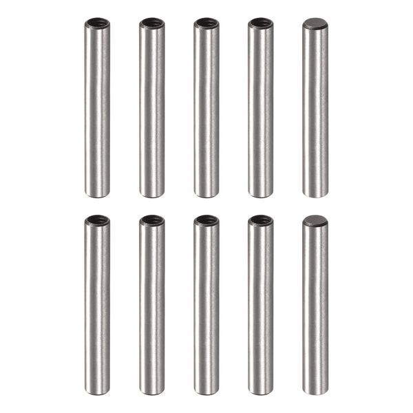 uxcell M3 Internal Screw Knock Pins, 0.1 x 1.2 inches (4 x 30 mm), Chamfered Flat Carbon Steel, Cylindrical Pin, Bed, Bookcase, Hardware, Industrial Pins, Pack of 10