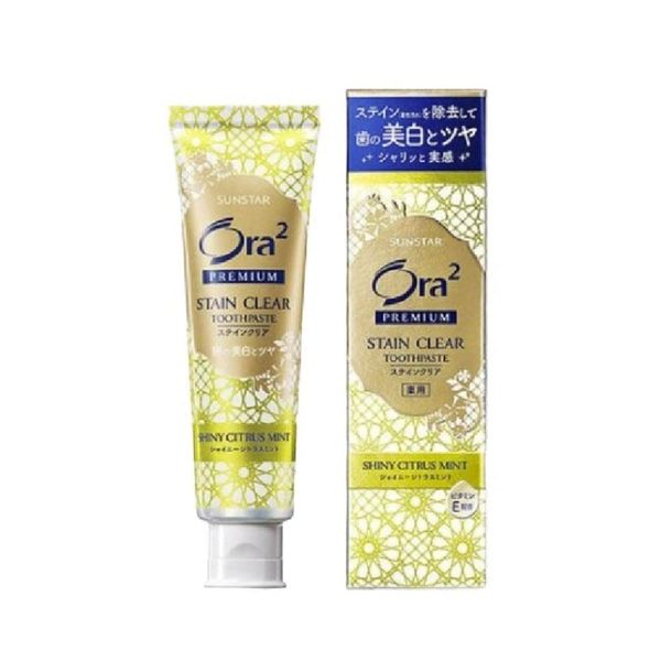 Ora2 Premium (Quasi-Drug), Stain Clear Toothpaste, Shiny Citrus Mint, Whitening Toothpaste, Yellowing, Coloring Stains, Bad Breath Care, 3.5 oz (100 g)