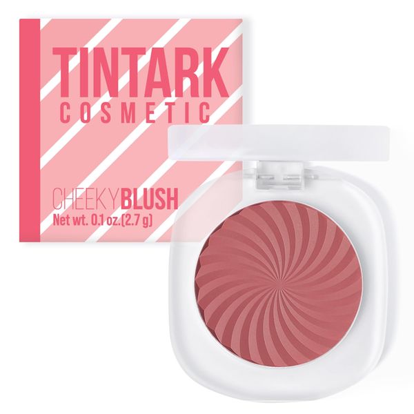 TINTARK Cheeky Blush Palette, Fard in Polvere Make up Viso, Resistente All'acqua e Al Sudore, Lunga Durata, Matte, Adatto a Diversi Gruppi Di Pelle, Talc Free, 2.7g(06)