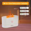 Albert Austin Flame Diffuser Humidifier Essential Oil Diffuser 180ml Aromatherapy Diffuser with Auto Off Function Silent Operation 7 Colour Changing LED Lights Diffuser for Home Office Bedroom (WHITE)