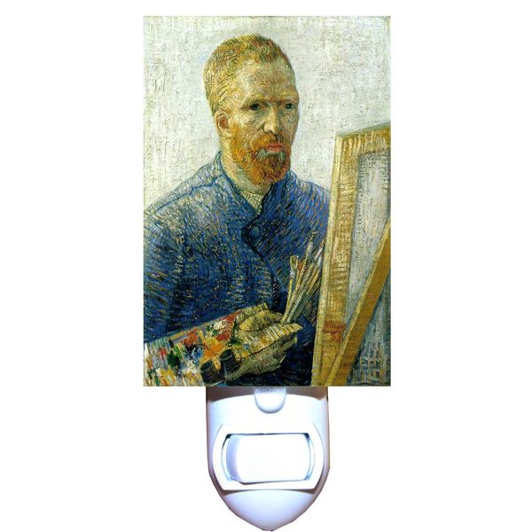 Self Portrait with Easel by Van Gogh Decorative Night Light