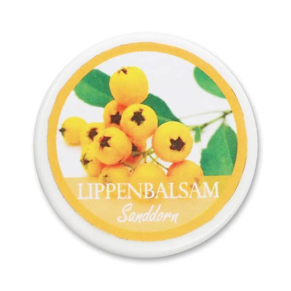 Lippenbalsam Sanddorn, 10ml, mit Sheabutter, Lanolin, Bienenwachs, von Florex