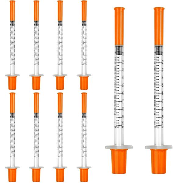 10 Pack 1ml Dispensing Measuring Tools, Plastic Syringes,Individually Sealed Lab Accessories, Pet Liquid Feeding Tools