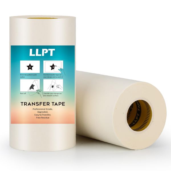 LLPT Transfer Tape Professinal Grade for Vinyl 155mm x 30m Pick Vinyl Easily Residue Free Effective for Craft Cutters Stickers Decals Glass Windows Doors Signs DIY Projects (PG6100TT)