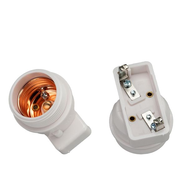 Beamtec SOK-LH26-W Hook Ceiling Adapter Convert Base Square Hook Ceiling to E26 Base, White,