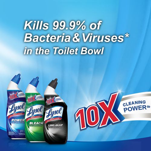 Lysol Toilet Bowl Cleaner with Lime and Rust Remover, 24 Fl Oz (Pack of 4)