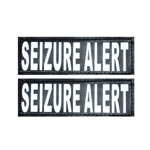 Doggie Stylz Set of 2 Reflective Seizure Alert Removable Patches with Hook Backing for Working Dog Harnesses & Vests. Durable and Interchangeable - Comes in 3 Sizes Small, Medium and Large