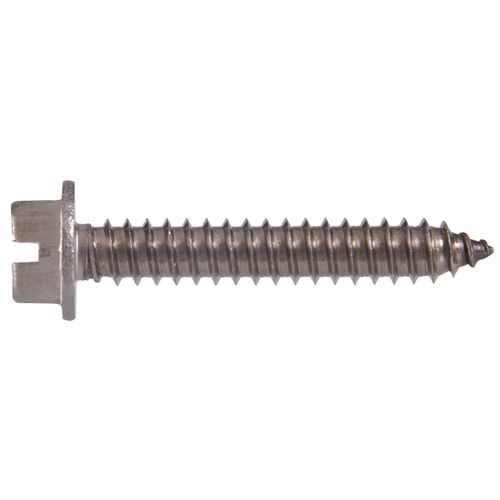 Hillman 823066 Stainless Steel Hex Washer Head Slotted Sheet Metal Screw, 8-Inch x 1-Inch, 100-Pack, Brown