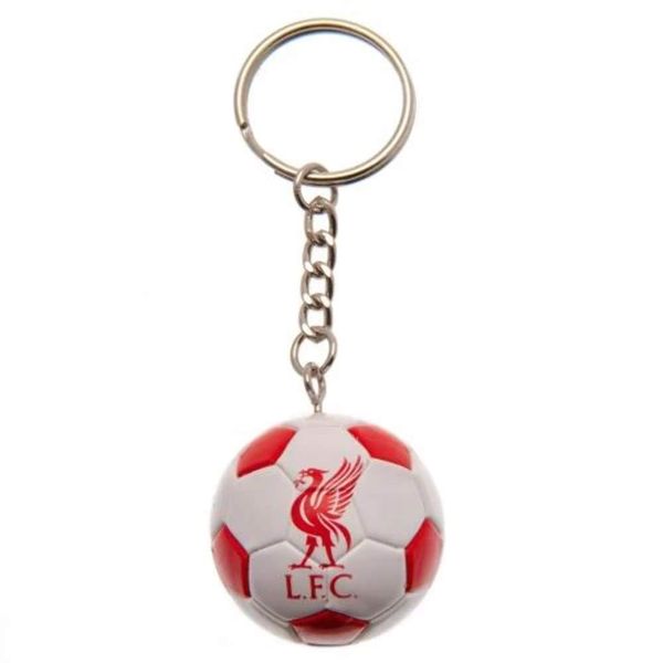 Liverpool FC Soccer Ball Keyring, White/Red, One size