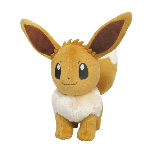 Sanei Boeki PP166 Pokémon All Star Collection Plush Toy, Eevee (Female Form), Size S, W 5.9 x D 8.7 x H 8.3 in (15 × 22 × 21 cm)