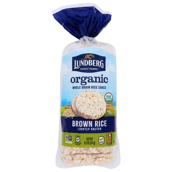 Lundberg Gluten-Free Brown Rice Organic Rice Cakes Lightly Salted -- 8.5 oz