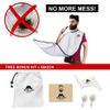 Beard Shaving Catcher Bib – The Smart Way to Shave – Beard Trimming Apron & Shaving Cape – Perfect Grooming Gift or Men's Birthday Gift – Includes Shaping Comb, Bag, & Grooming E-Book - by Mobi Lock