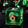 Mini Planet DND Sharp Edge Handmade Polyhedral 7Pcs MTG RPG Table Games Resin Dungeons and Dragons Dice Set