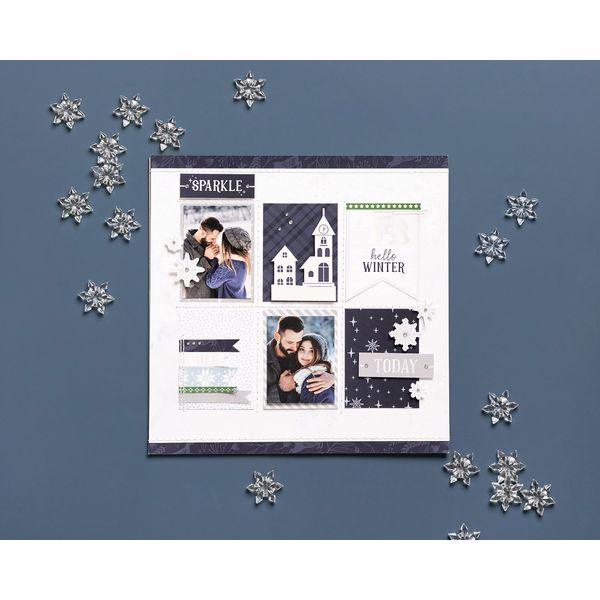 DCWV Paper Stack 12X12, Midnight Magic, W/White Foil