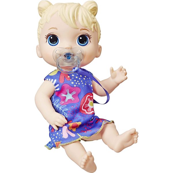 Baby Alive Baby Lil Sounds: Interactive Baby Doll for Girls & Boys Ages 3 & Up, Makes 10 Sound Effects, Including Giggles, Cries, Baby Doll with Pacifier , Blonde