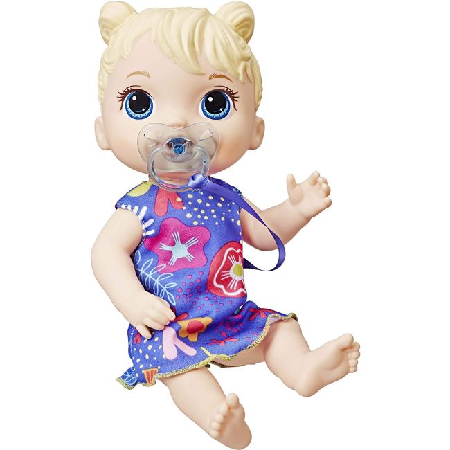 Baby Alive Baby Lil Sounds: Interactive Baby Doll for Girls & Boys Ages 3 & Up, Makes 10 Sound Effects, Including Giggles, Cries, Baby Doll with Pacifier , Blonde