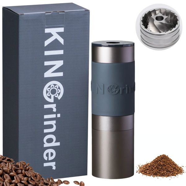 KINGrinder K0 Hand Grinding Coffee Grinder, 160 Level Adjustment, Conical Metal Blade, Excellent Uniformity, For Drips, Maximum Capacity 0.9 oz (25 g)