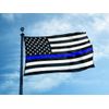 THIN BLUE LINE FLAG  SUPPORT LAW ENFORCEMENT AMERICAN FLAG BLUE STRIPE
