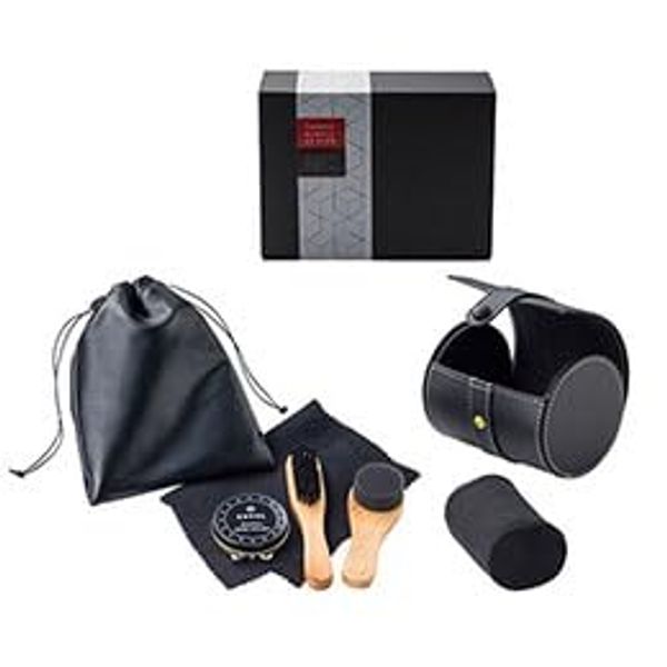 B&W 1-1-0008 Necktie Case & Shoe Care Kit