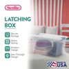 Sterilite 64 Qt Clear Plastic Stackable Storage Bin w/ White Latch Lid, 12 Pack