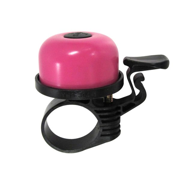 40256 Bicycle Bell Spring Bell Fixed Type for 0.9 inch (22 mm) Pink