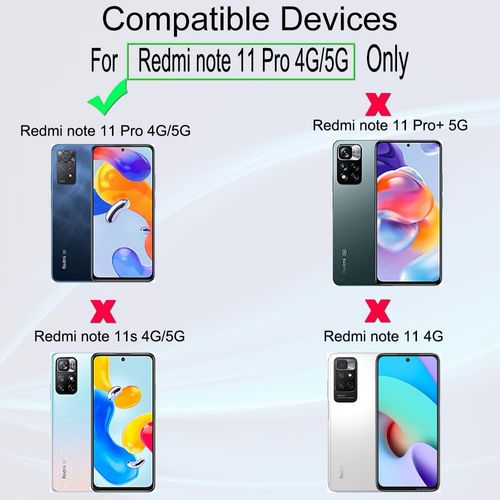 IBYWIND Glass Film for Xiaomi Redmi Note 11 Pro 5G/4G Global 6.67" Tempered Glass Protective Film Set of 2 with Camera Lens Protectors (Metal Material) with Protective Film Back Protection Film + Easy