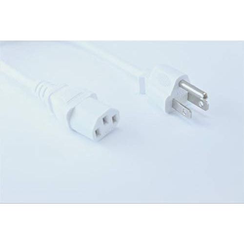 OMNIHIL [UL Listed] White 8 Feet Long AC Power Cord Compatible with Urevo - U1 Under Desk Treadmill & Walking Pad