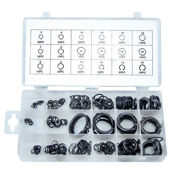 HFS(R) 300pcs Circlips 18 Types Snap Rings for Stem DIY