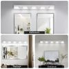 5 Lights 40'' LED Silver Modern Vanity Light Bathroom Mirror Wall Lamp Fixture