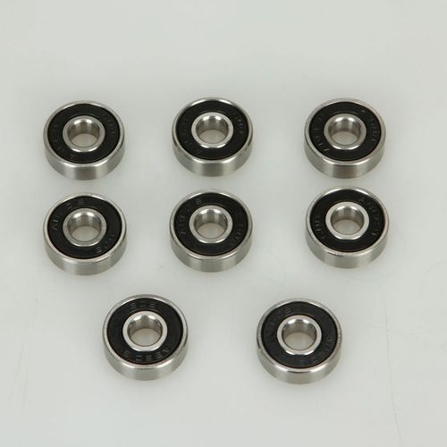 8 Pcs Abec 9 Durable Titanium & Stainless Steel Sporting Goods Skateboard Bearings (Black)