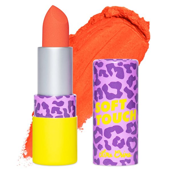 Lime Crime Soft Touch Comfort Matte Lipstick, Retro Sunrise (Bright Red-Orange) - Flirty Retro Shades - Full-Coverage Long Lasting, Lip Lining & Soft for All-Day Wear - Talc-Free & Paraben-Free