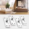 ONEBO 4 Sets of Bed Rail Brackets, Bed Frame Connectors, Bed Brackets Corner, Suitable for Fixing Bed Frames, Bed Corners, etc. (Length*Width: 6.2cm*2.5cm)