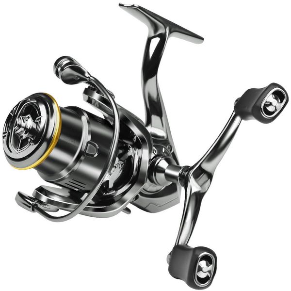 Mulanimo Spinning Reel, Left/Right Interchangeable Handle, Lightweight, Far-To-Toss, Fishing Freshwater Fishing, Saltwater Fishing, Aging Reel, HES1500, HES2500, HES3500, Surf Sea Bass, Sakuramas, Light Jigging, Rockfish, Saltwater Freshwater Freshwater H